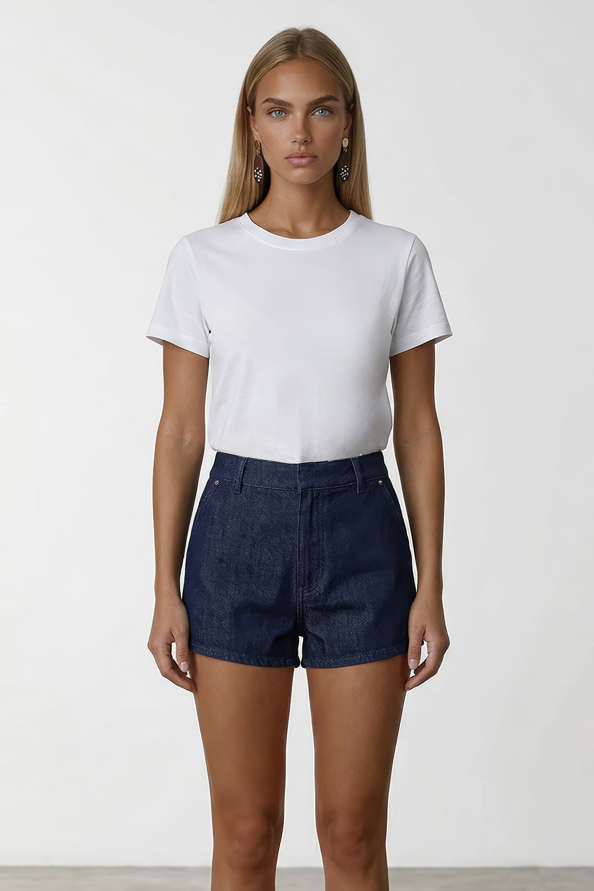 Kadın Beyaz Bisiklet Yaka Basic Bluz Alc-X15455