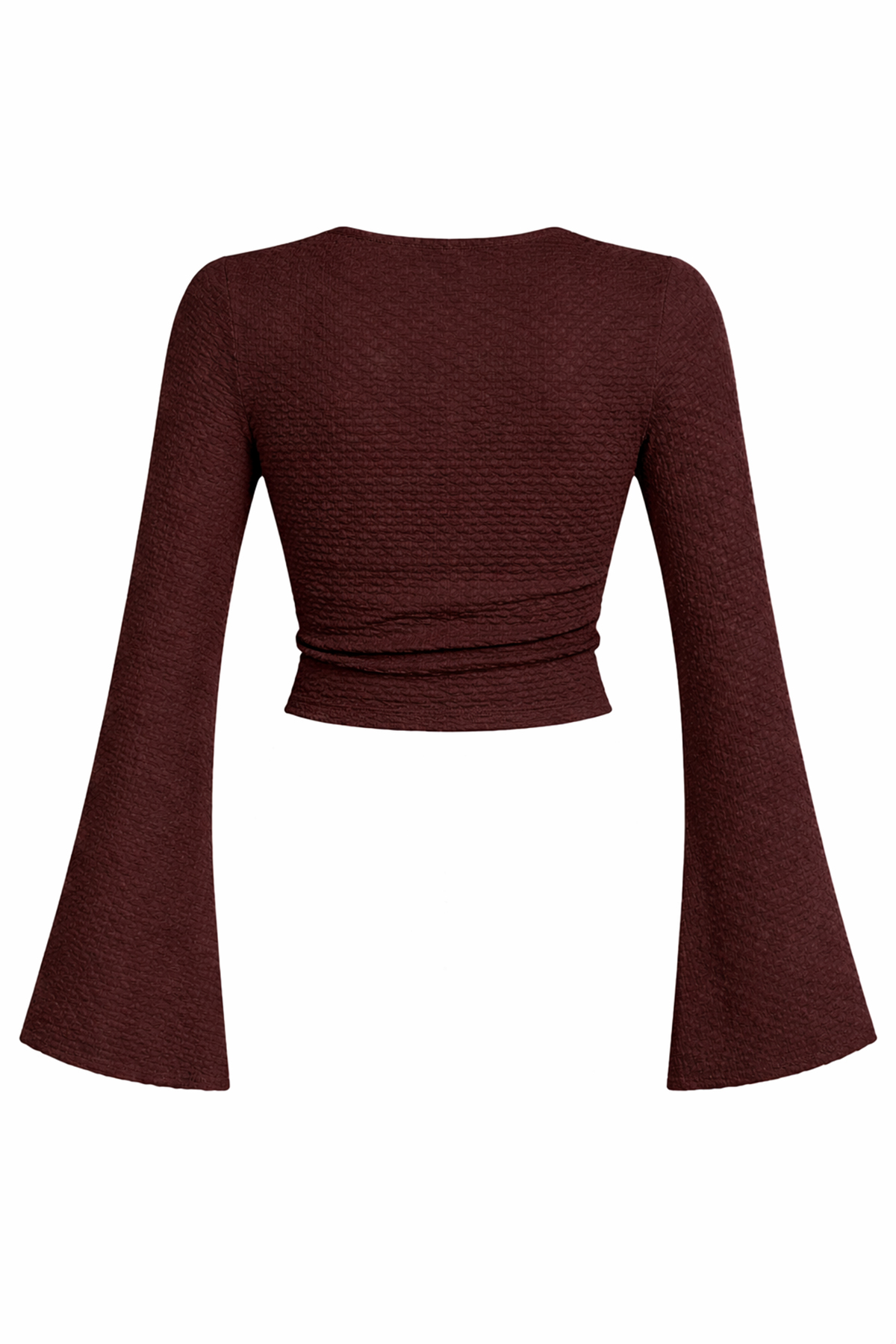 Kadın Kahverengi Aksesuar Detaylı İspanyol Kol Dokulu Bluz Alc-X15246