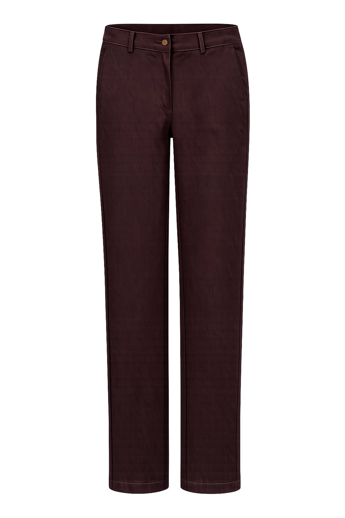 Kadın Kahverengi Gold Düğme Detaylı Jean Yelek Ve Palazzo Pantolon Takım Alc-X15499