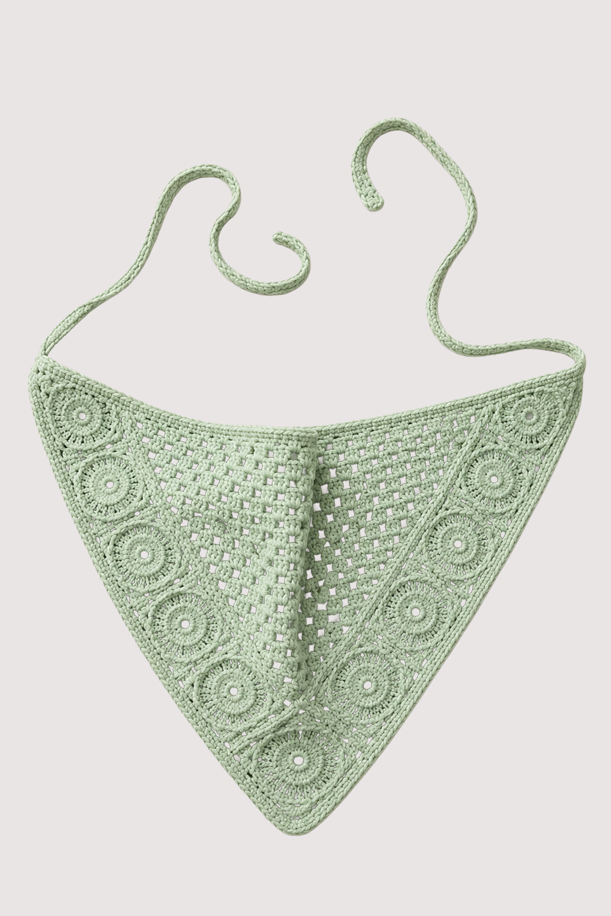 Mint Çiçek Motifli Bandana Alc-X15560