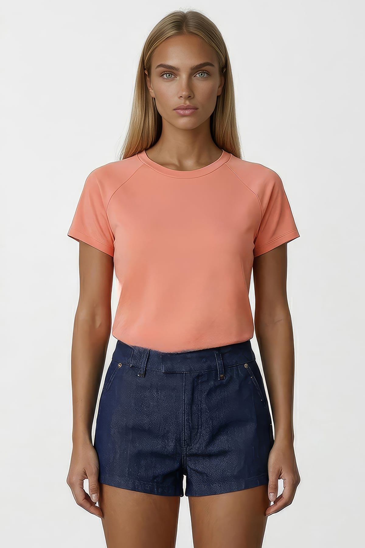 Kadın Pudra Bisiklet Yaka Reglan Kol Likralı Örme Bluz Alc-X15388