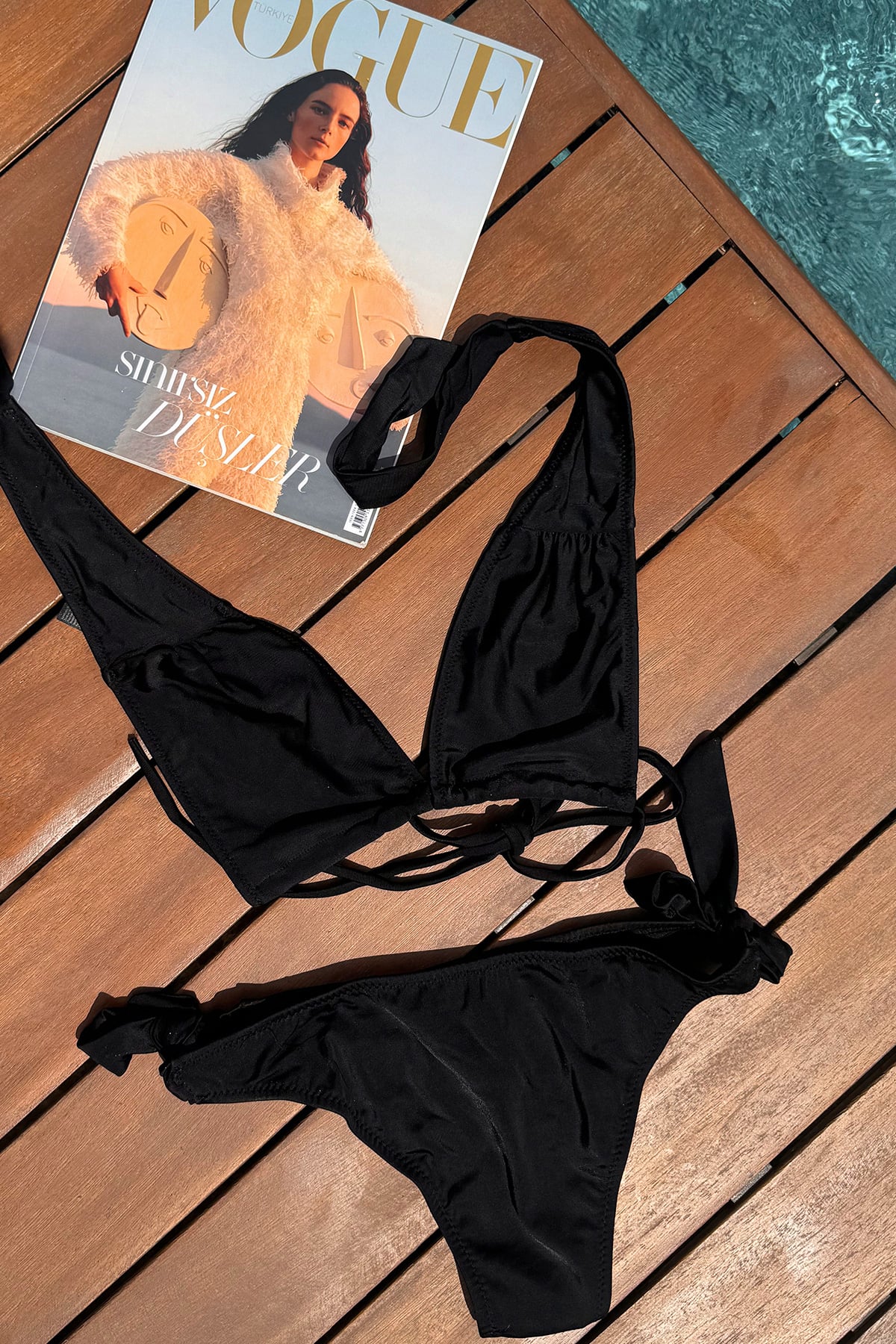 Kadın SİYAH Bağlamalı Straplez Bikini PRM0914