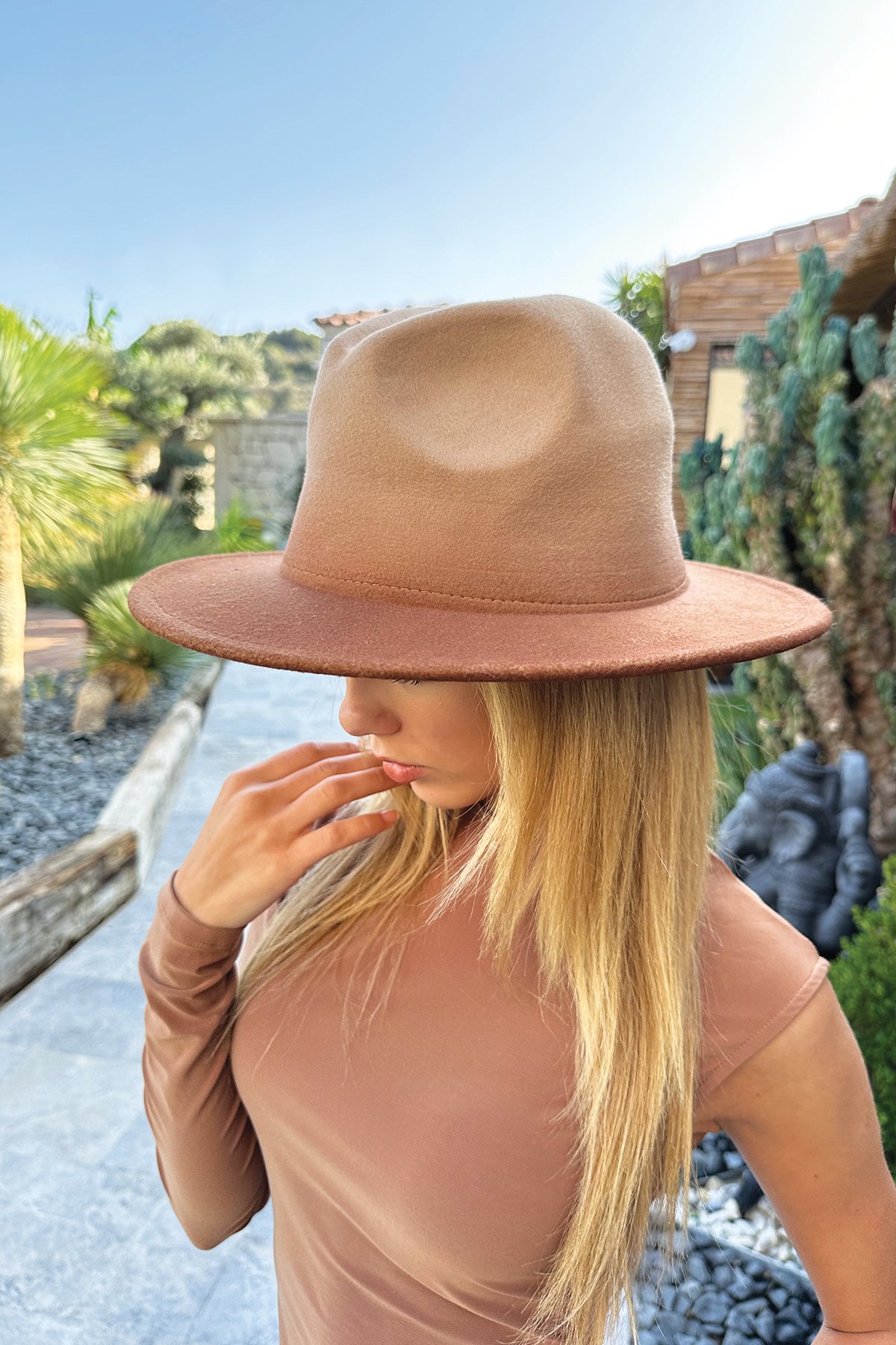 Kadın Kahve Yıkamalı Kovboy Şapka ALC-X11087