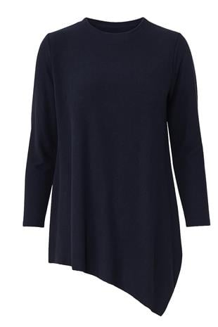 Kadın Lacivert Asimetrik Kesim Tunik ALC-X5261