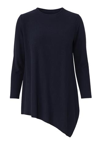 Kadın Lacivert Asimetrik Kesim Tunik ALC-X5261