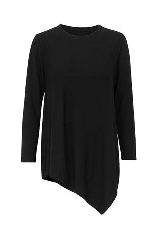 Kadın Siyah Asimetrik Kesim Tunik ALC-X5261