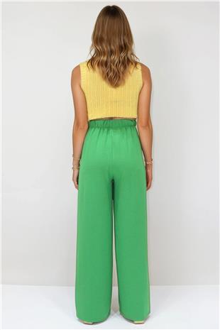 Kadın Benetton Bağcıklı Beli Lastikli Aerobin Palazzo Pantolon VS00359