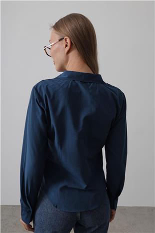 Kadın İndigo Basic Gömlek VS00545