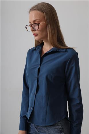 Kadın İndigo Basic Gömlek VS00545