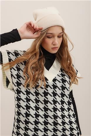 Kadın Krem Basic Pamuklu Bere ALC-A2409