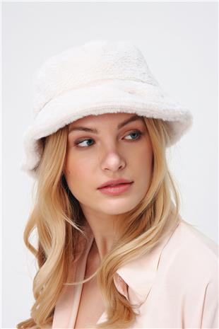 Kadın Ekru Bucket Şapka ALC-A2089