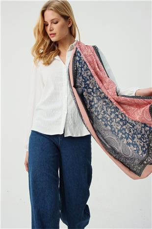 Kadın Pudra Desenli Şal ALC-A2063