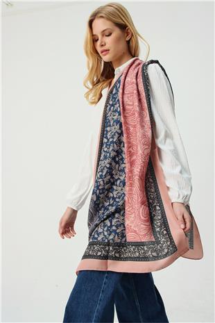 Kadın Pudra Desenli Şal ALC-A2063