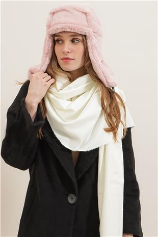 Kadın Ekru İnce Şal ALC-A2468