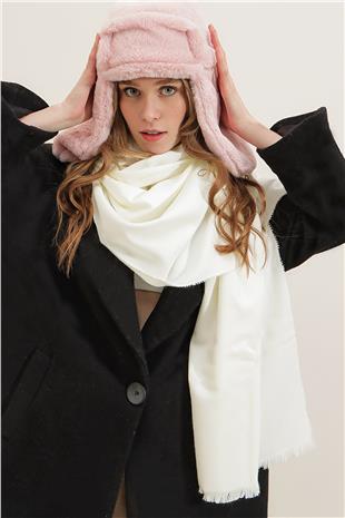 Kadın Ekru İnce Şal ALC-A2468