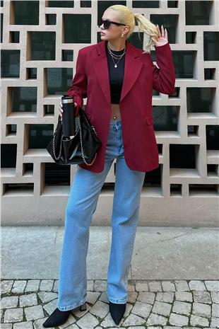 Kadın MAVİ 5 Cepli Palazzo Jean V00030-A