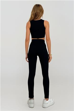 Kadın SİYAH Yüksek Bel Toparlayıcı Sıkılaştırıcı Tayt PRM0671