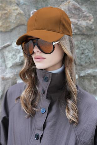 Kadın TABA Kadife Dokulu Kavisli Siperlik Ayarlanabilir Şapka VS01228