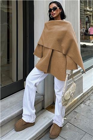 Kadın VİZON Yün Karışımlı Ceket VS00051