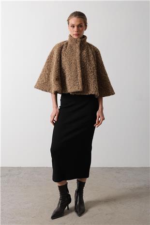 Kadın Camel Kaşe Panço VS00479