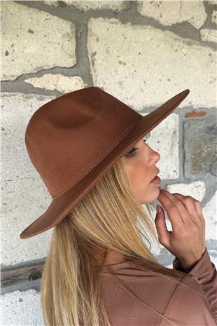 Kadın Kahverengi Kovboy Şapka ALC-X11086