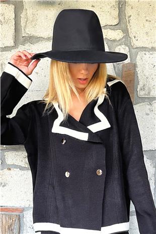 Kadın Siyah Kovboy Şapka ALC-X11086