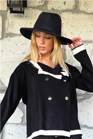 Kadın Siyah Kovboy Şapka ALC-X11086