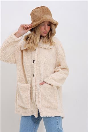 Kadın Bisküvi Peluş Şapka ALC-X11425