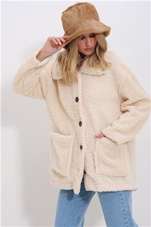 Kadın Bisküvi Peluş Şapka ALC-X11425