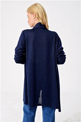 Kadın Lacivert Şal Yaka Viscon Hırka ALC-X4864