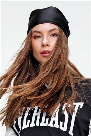 Kadın Siyah Saten Fular ALC-A2181