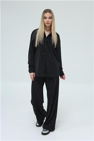 Kadın Siyah Taşlı Takım VS00430