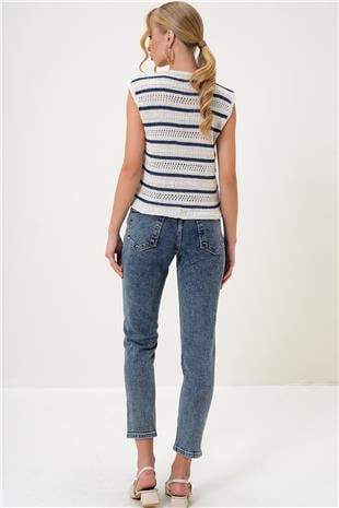 Kadın Mavi Yüksek Bek Mom Jean ALC-X13171