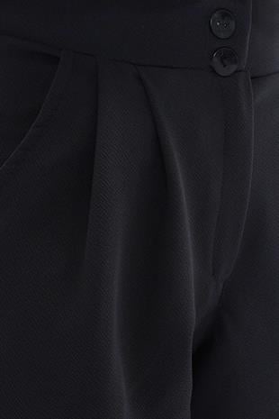 Kadın Siyah Yüksek Bel Havuç Pantolon ALC-X11148
