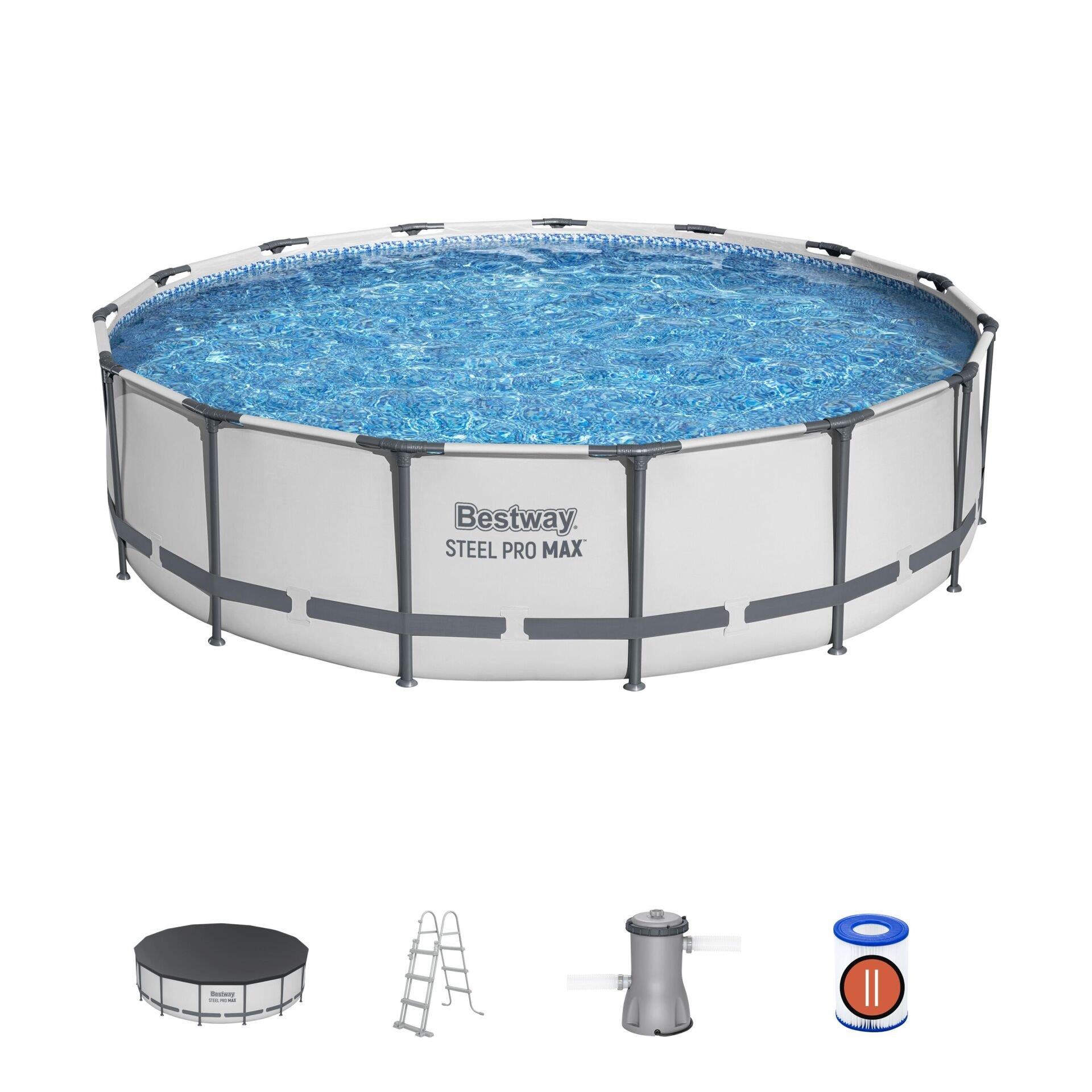 Bestway® Steel Pro MAX™ 56488 Prefabrik Yer Üstü Havuz Seti 4,57 m x 1,07 m