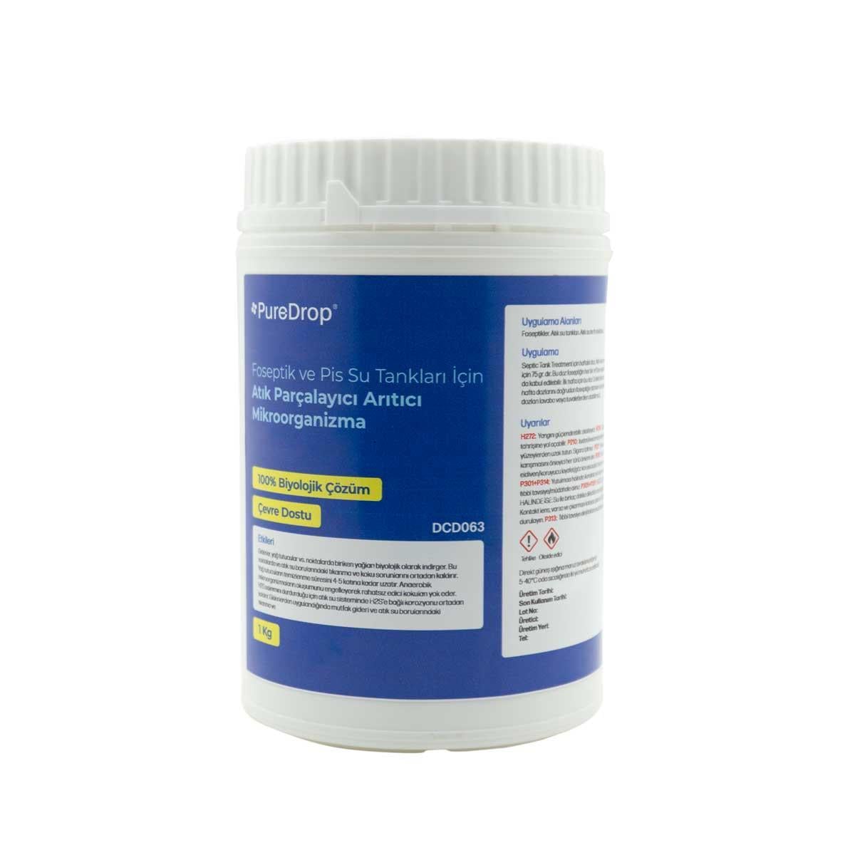 PUREDROP DCD063 FOSEPTİK ve TERFİ ÇUKURU KOKU GİDERİCİ 1 KG
