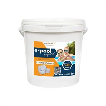 e Pool 90’lık Klor Tableti Havuz Suyu Dezenfektanı 25 kg