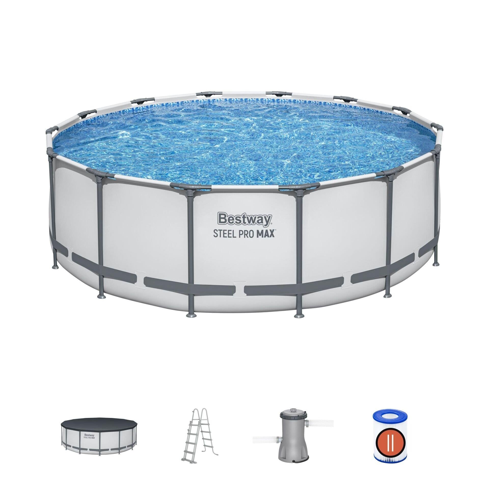 Bestway® 5612X Steel Pro MAX™ Prefabrik Yer Üstü Çember Havuz Seti 4,27 m x 1,22 m