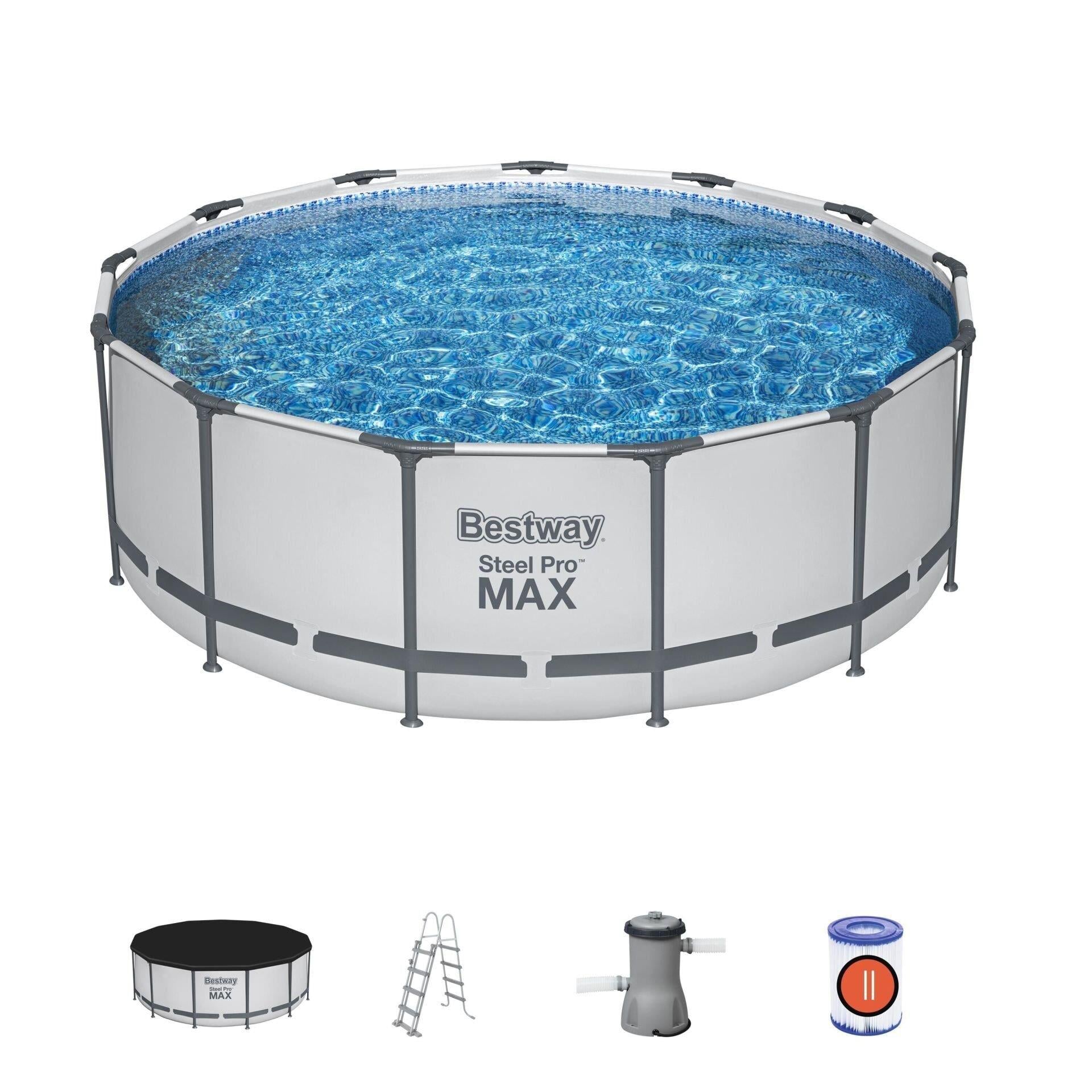 Bestway® 5618W Steel Pro MAX™ Prefabrik Yer Üstü Çember Havuz Seti 3,96 m x 1,22 m