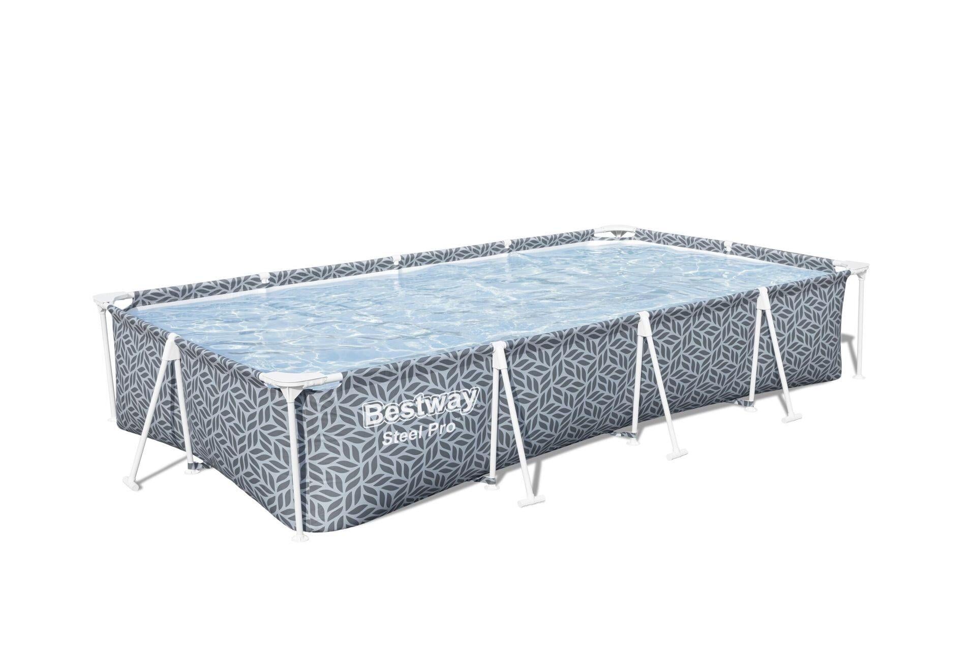 Bestway® 561FT Steel Pro® Dikdörtgen Prefabrik Yer Üstü Havuz 3,66 m x 2,01 m x 66 cm