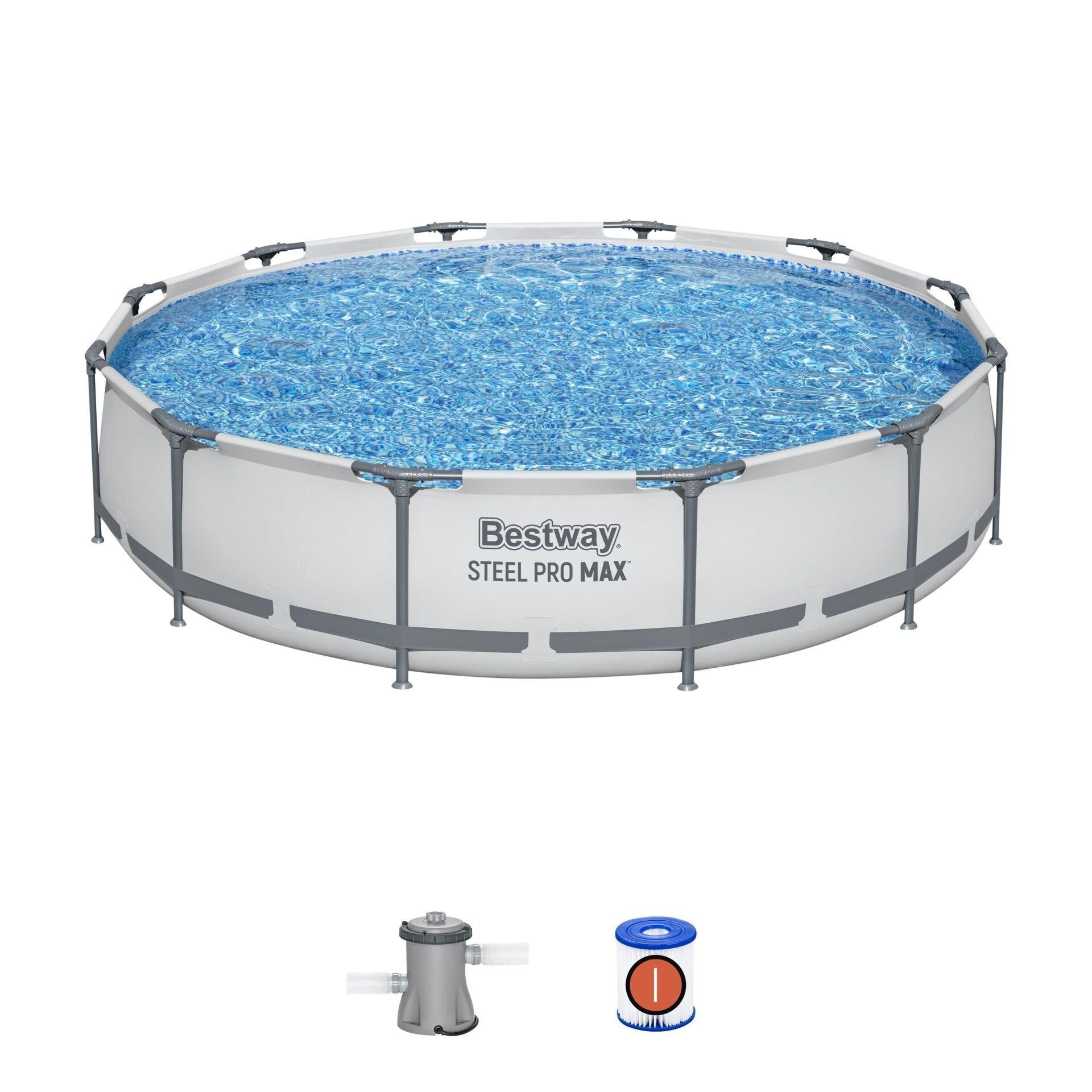 Bestway® 56416 Steel Pro MAX™ Yerüstü Prefabrik Havuz Seti 3,66 m x 76 cm