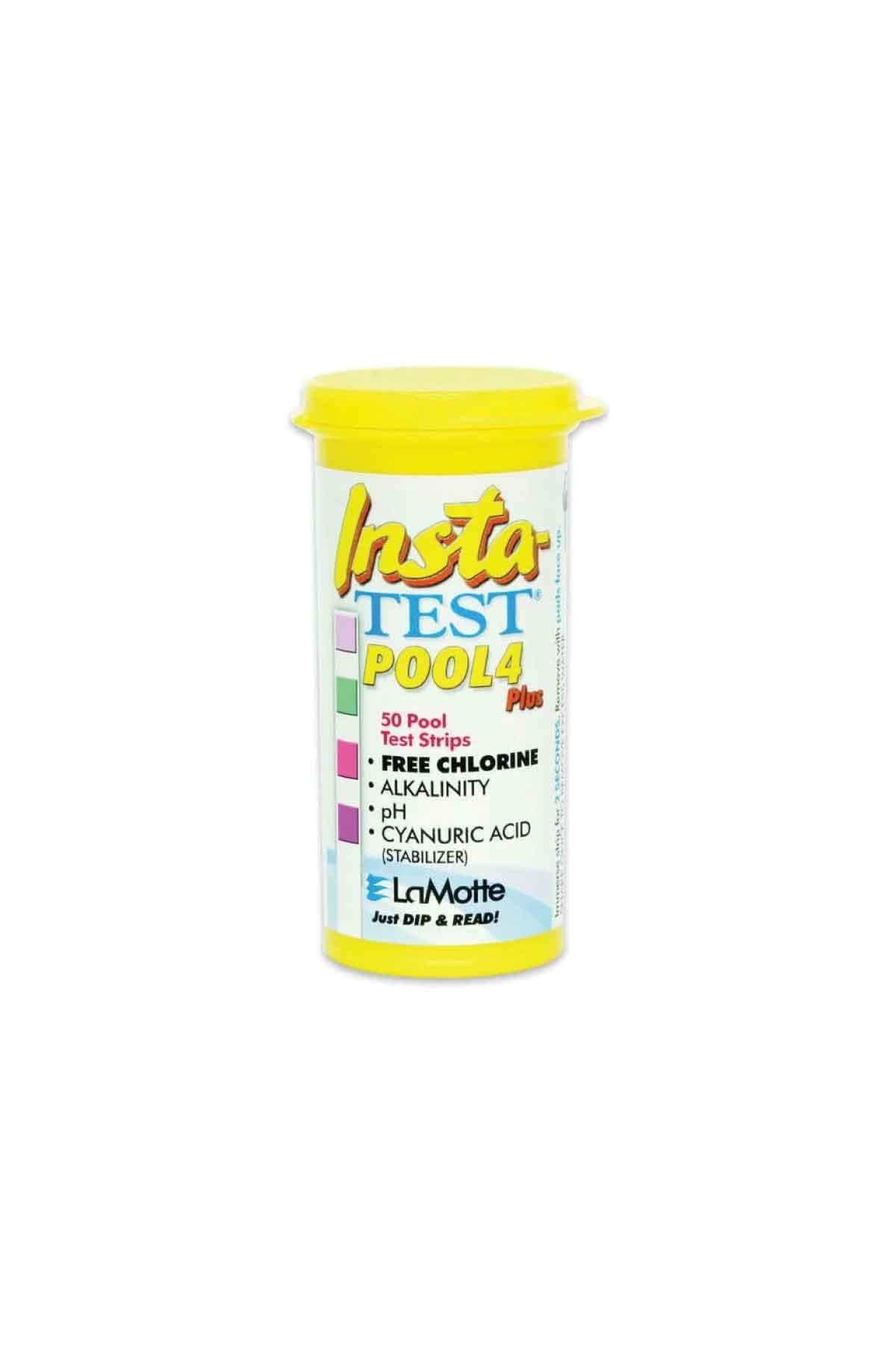 LAMOTTE İNSTA TEST 4 HAVUZ TEST ŞERİDİ Serbest klor, ph, alkalinite, cya