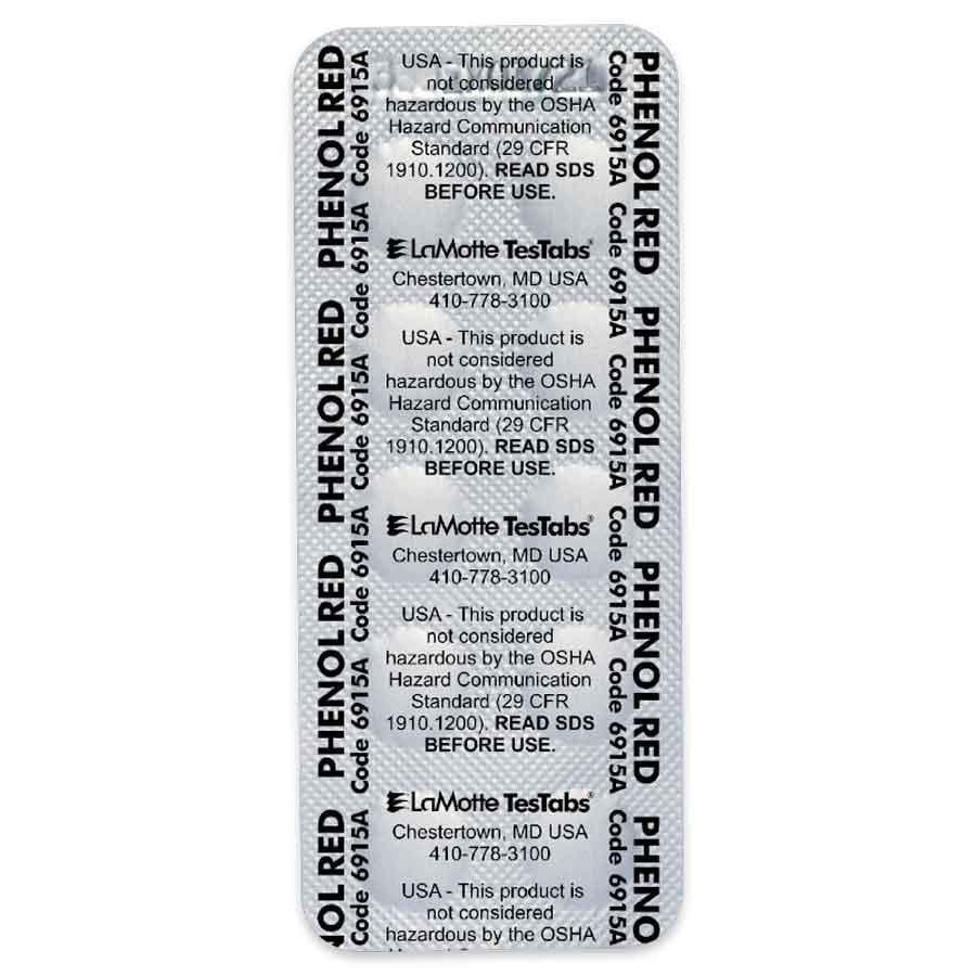 LAMOTTE PH TEST TABLETİ 5 FOLYO (TEST KİTLERİ İÇİN 50 ÖLÇÜM) - PHENOL RED (GÖRSEL)