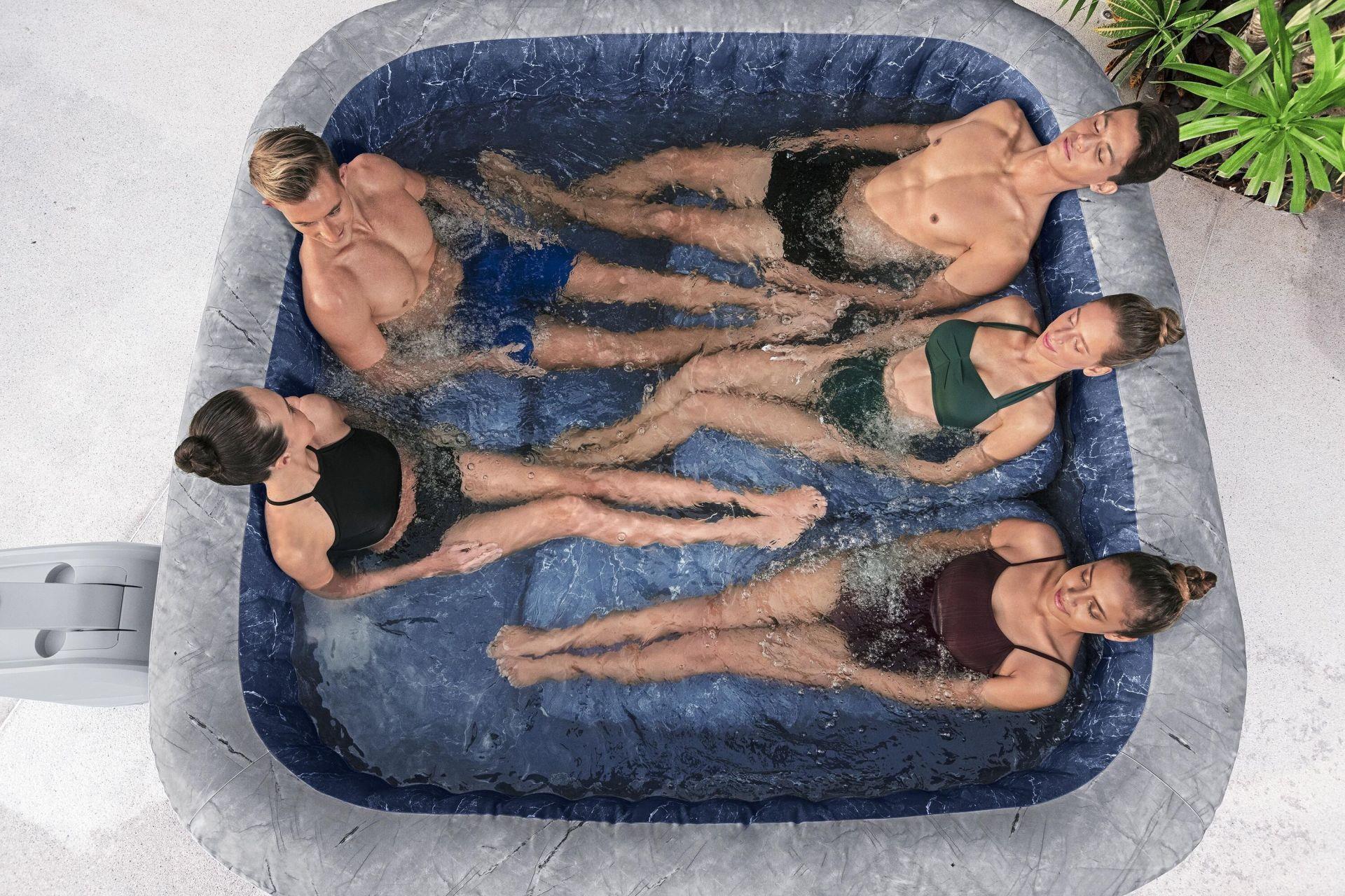 Lay-Z-Spa® 6001Q San Francisco Smart HydroJet Pro™ Enerji Tasarruflu Şişme Spa Havuzu, Mobil Uygulama Kontrollü, 5-7 kişilik