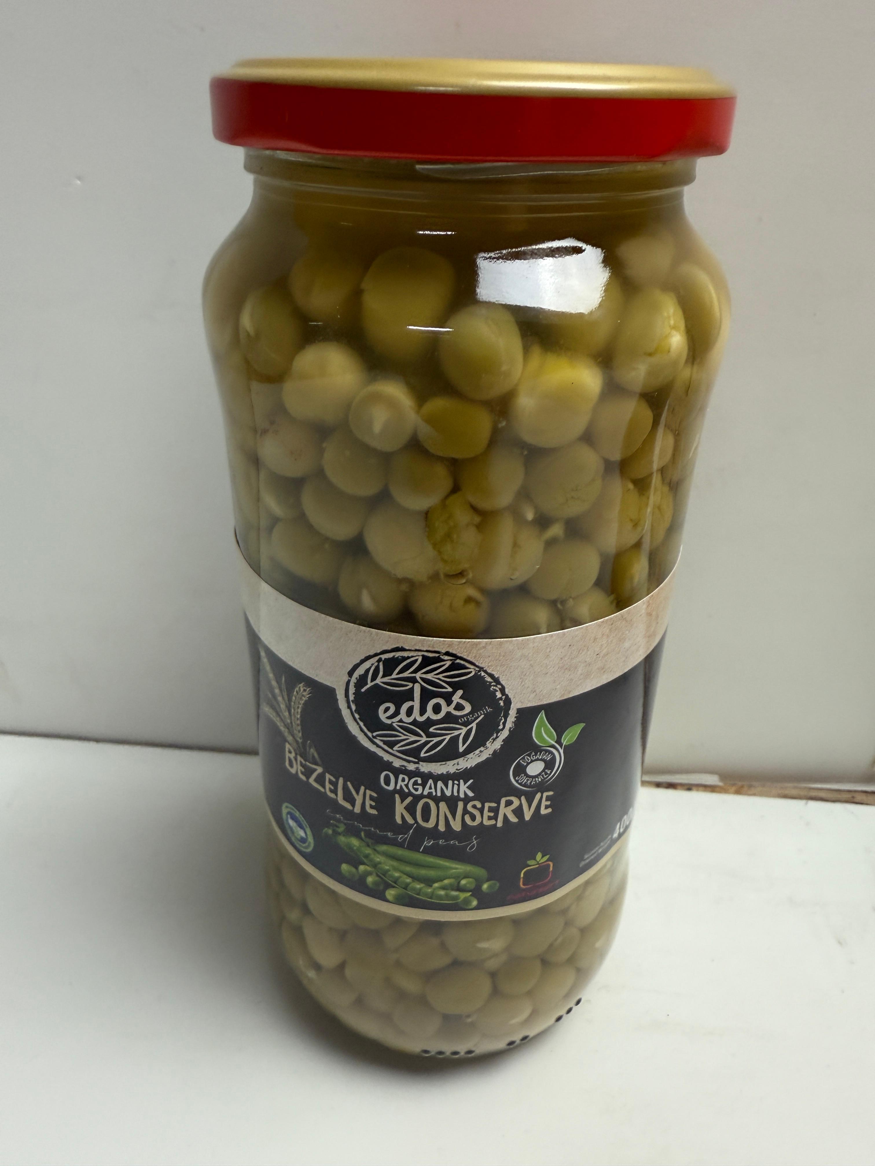 Edos Organik Bezelye Konserve 580 Gram 