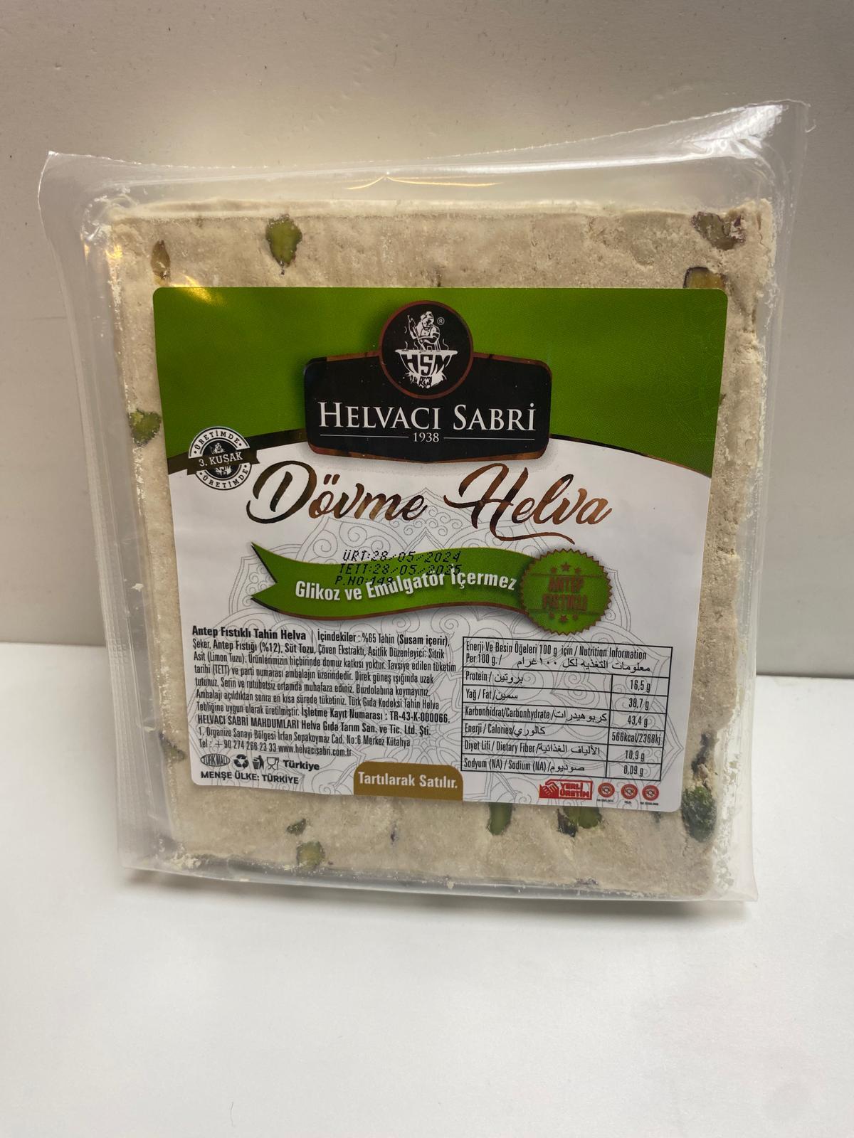 Helvacı Sabri Antep Fıstıklı Dövme Helva 500 gram