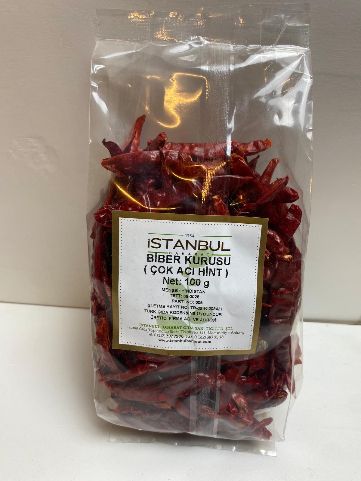 İstanbul Baharat Biber Kurusu Çok Acı Hint