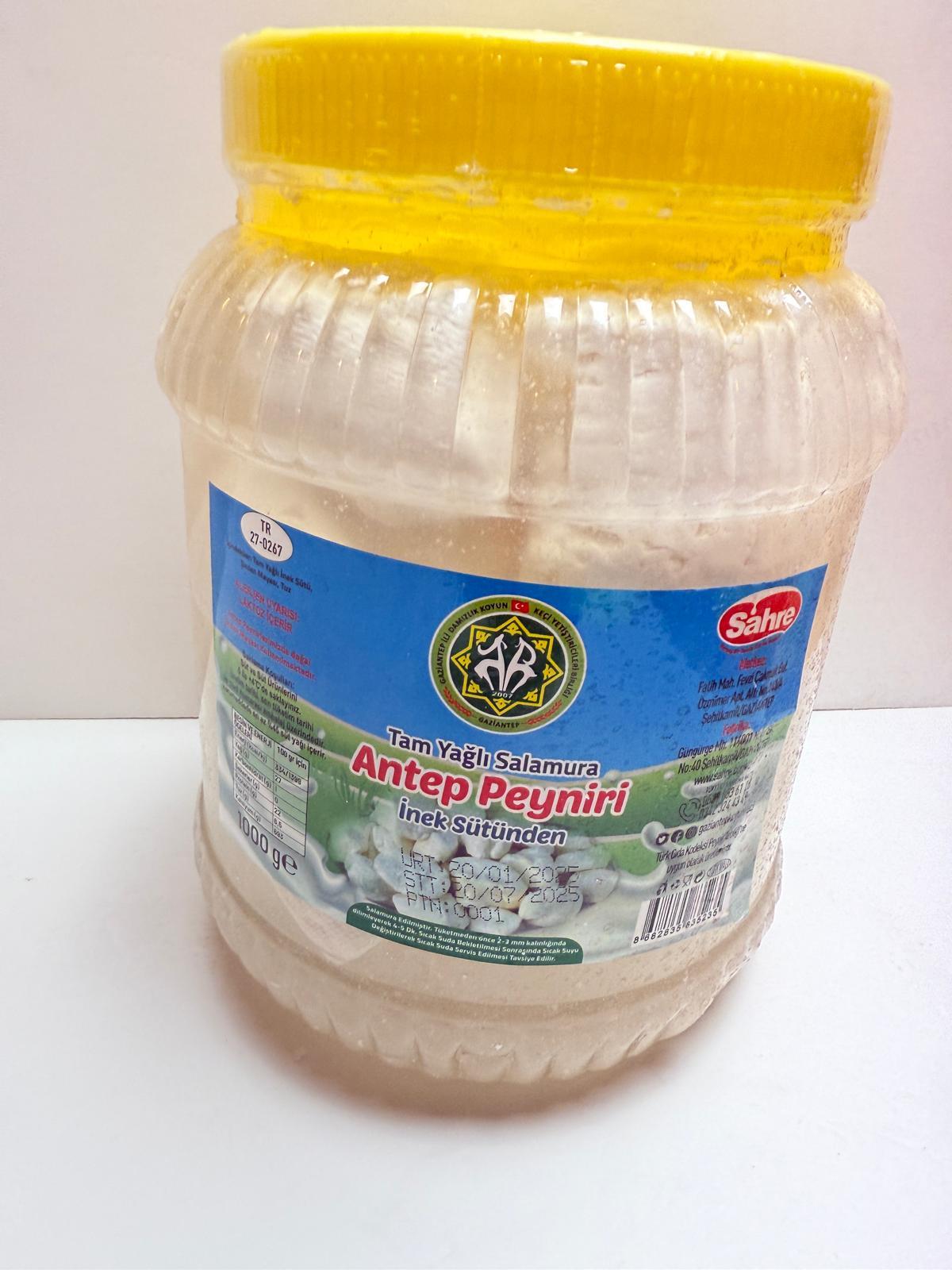 Tam Yağlı Salamura Antep Peyniri İnek Sütü 1000 KG
