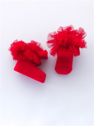 Tüllü Fancy Çorap Pembe | poldybaby.com