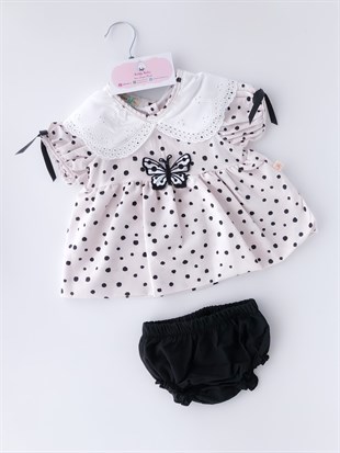 Poldy Baby | Baby Fashion | Bebek KıyafetleriRenkli Kelebekli Tulum PembePB1906pOlivier Brode Yaka 2'li Takım Bej